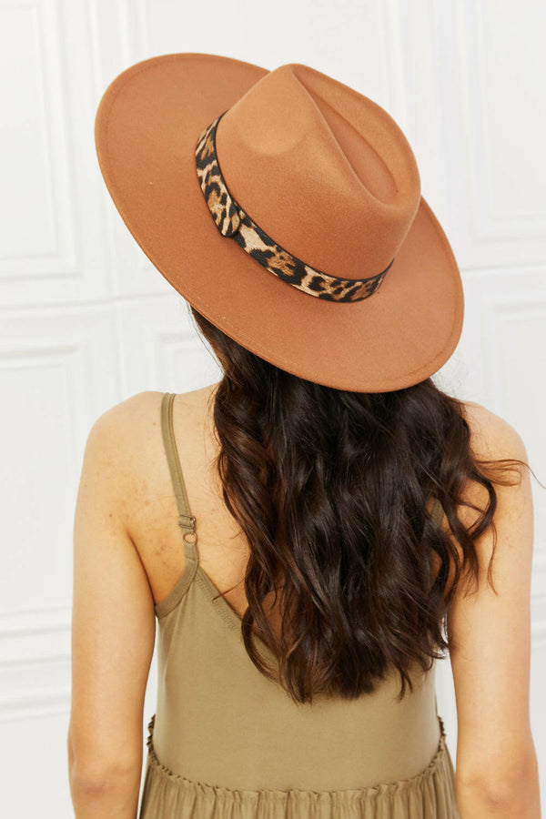 Wild Leopard Detail Fedora Hat - Trendy Fashion Accessory