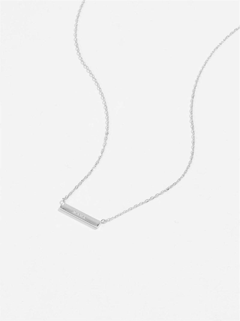 925 Sterling Silver Bar Necklace