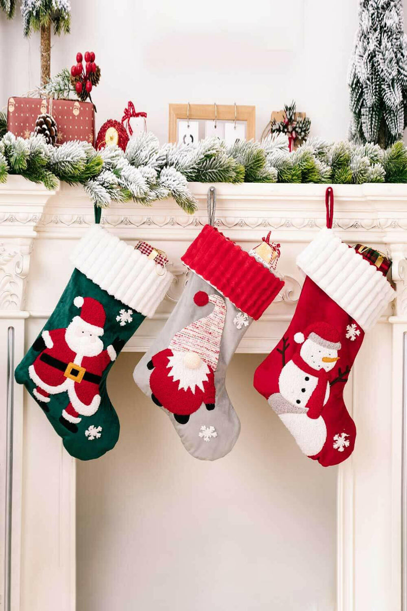 3-Pack Christmas Stocking Ornaments for Festive Decor