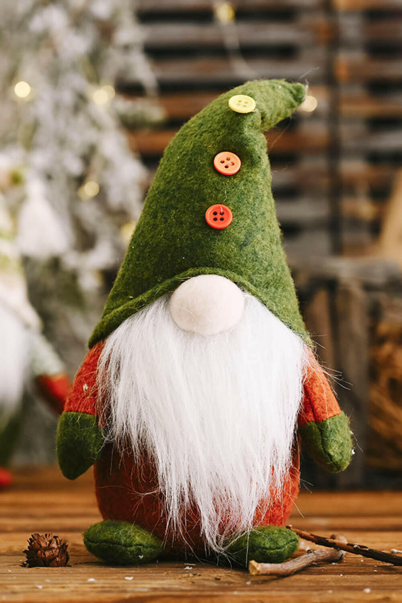 2-Pack Christmas Short Leg Faceless Gnomes - Festive Decor