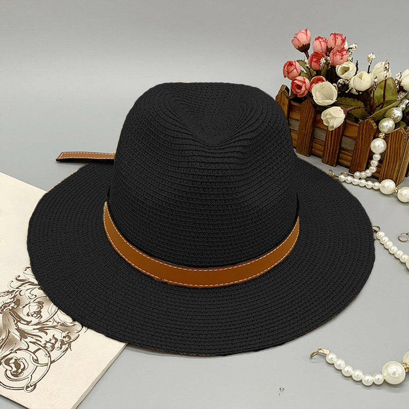 Wide Brim Paper Braided Hat - Stylish & Versatile Accessory