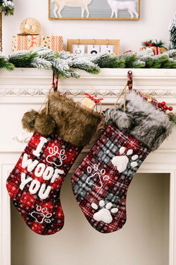 2-Pack Plush Christmas Stockings for a Festive Home