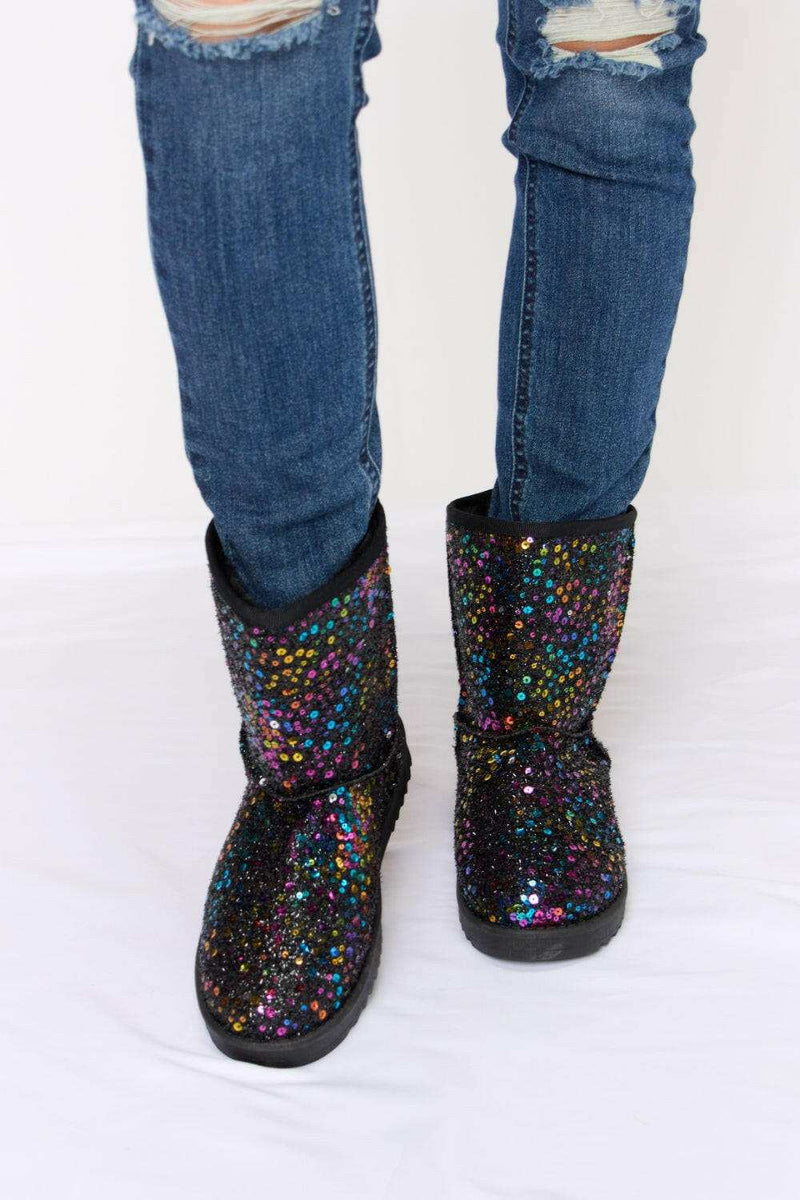 Forever Link Sequin Thermal Flat Boots - Style & Comfort