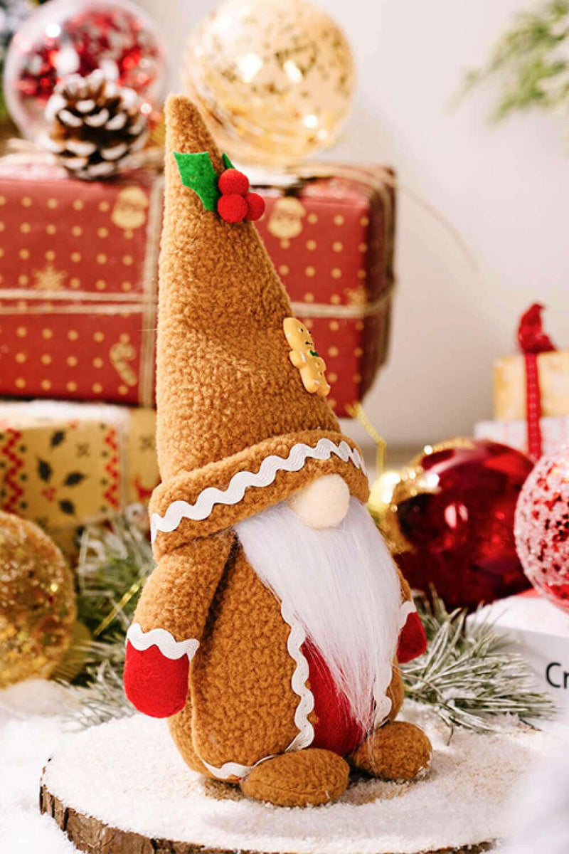 2-Pack Christmas Gingerbread Gnomes - Festive Decor