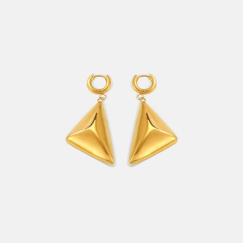 Stainless Steel Triangle Earrings