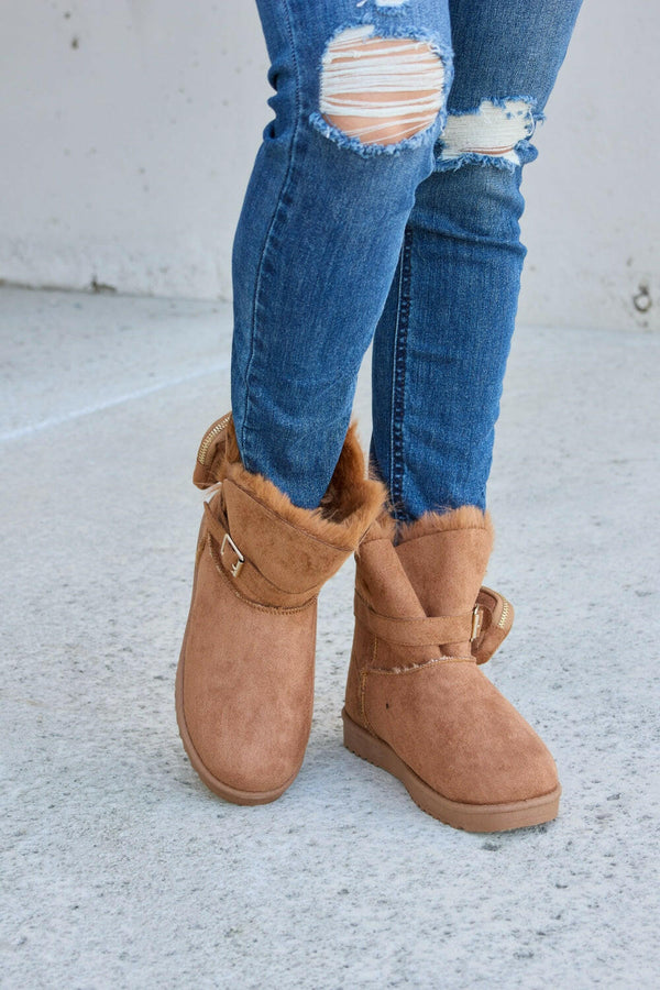 Forever Link Plush Thermal Flat Boots - Cozy Style & Comfort