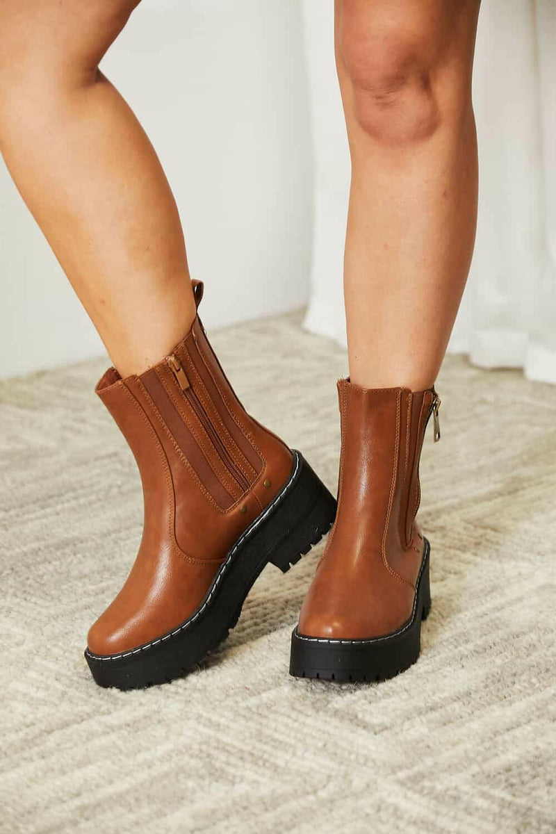 Forever Link Side Zip Platform Boots 