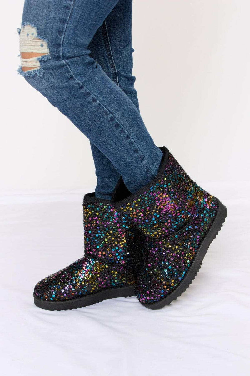 Forever Link Sequin Thermal Flat Boots - Style & Comfort