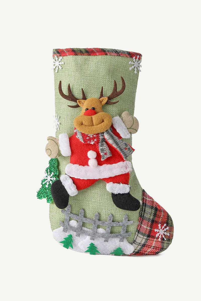 4-Pack Plaid Christmas Stockings - Festive Holiday Decor