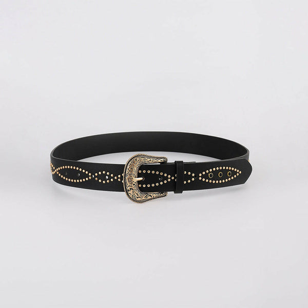 PU Leather Rhinestone Belt - Stylish and Durable Accessory