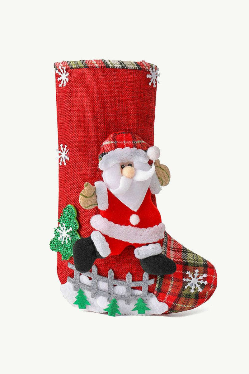 4-Pack Plaid Christmas Stockings - Festive Holiday Decor