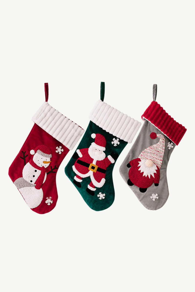 3-Pack Christmas Stocking Ornaments for Festive Decor