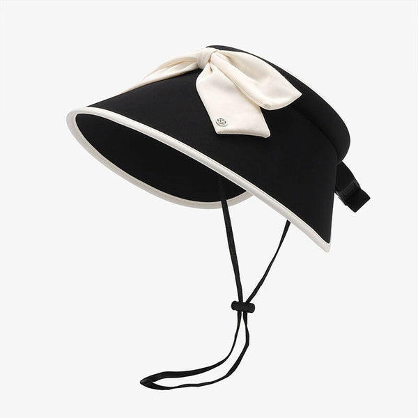 Bow Ice Silk Sun Hat - Stylish Sun Protection Hat