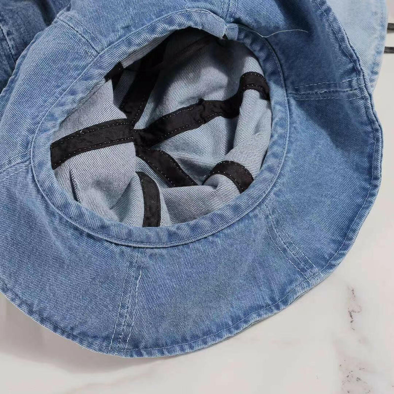 Bow Trim Denim Hat - Stylish and Comfortable