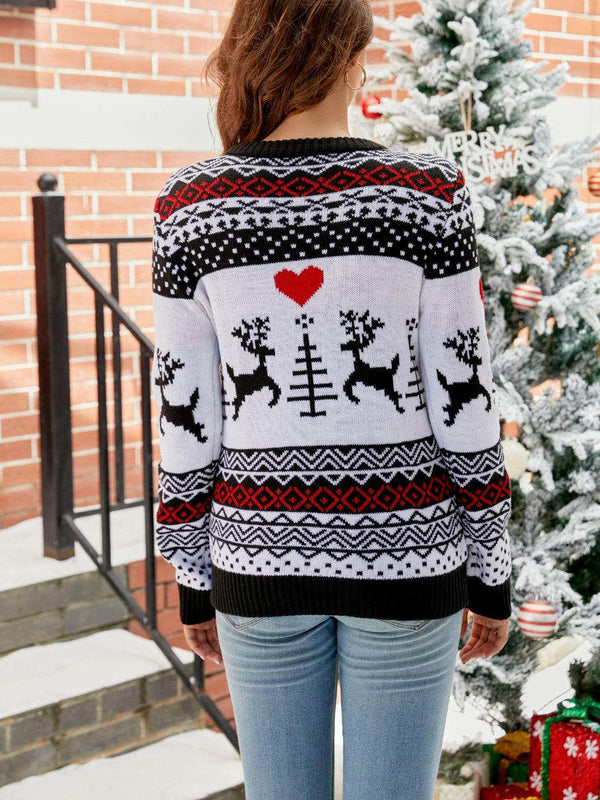 Christmas Round Neck Sweater - Cozy Style for the Holidays