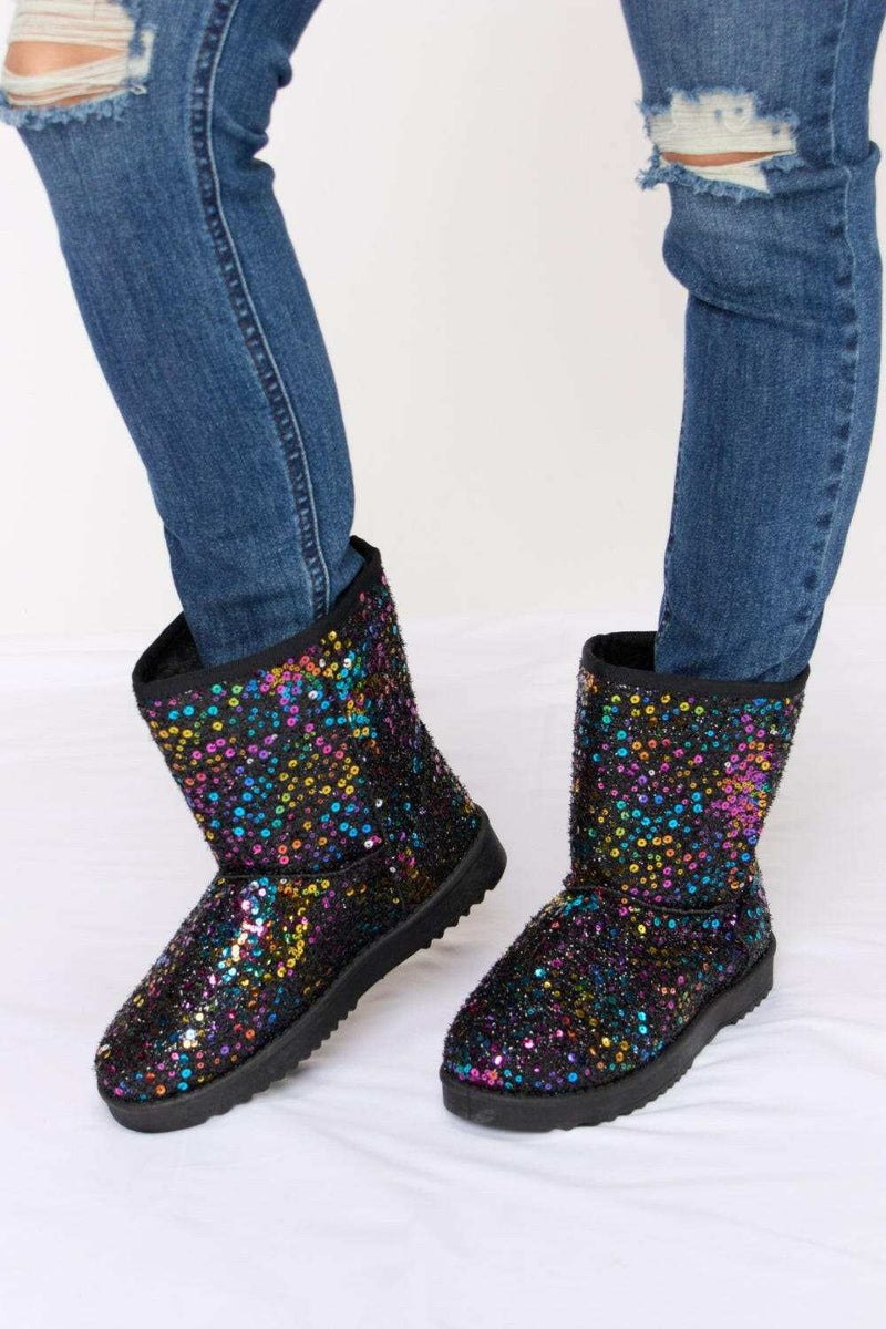 Forever Link Sequin Thermal Flat Boots - Style & Comfort