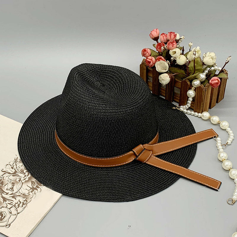 Wide Brim Paper Braided Hat - Stylish & Versatile Accessory