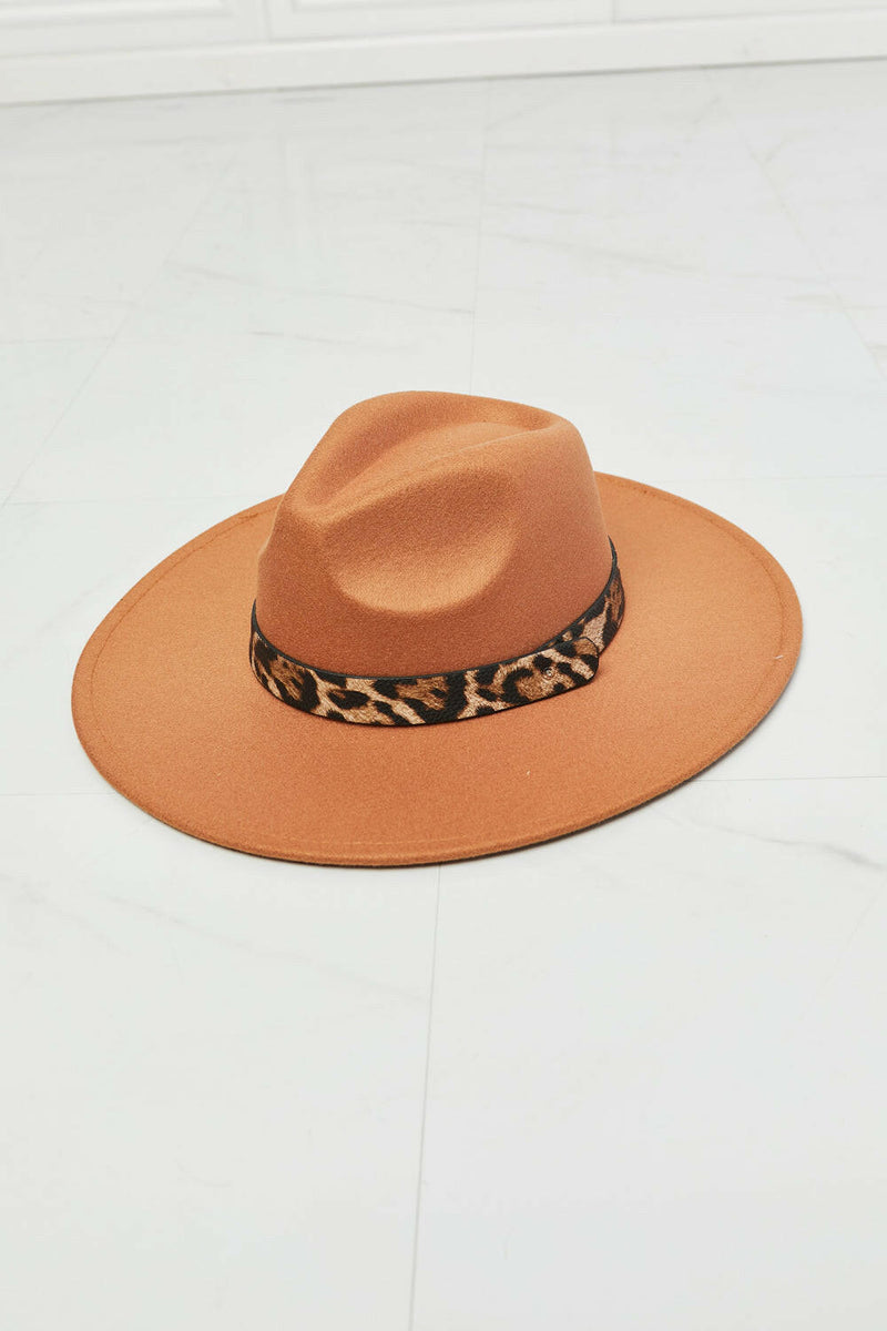 Wild Leopard Detail Fedora Hat - Trendy Fashion Accessory