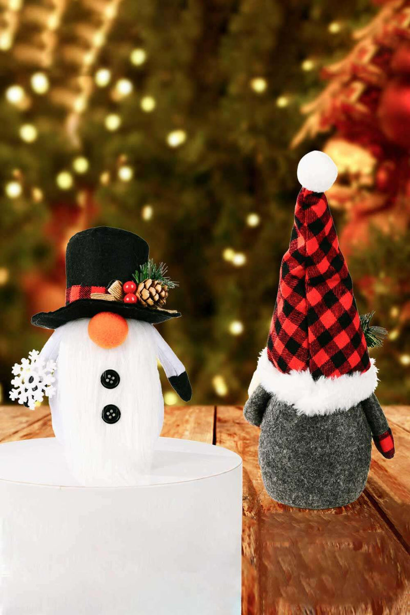 3-Pack Christmas Faceless Gnomes - Festive Decor Set