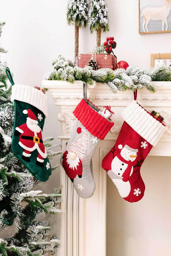 3-Pack Christmas Stocking Ornaments for Festive Decor