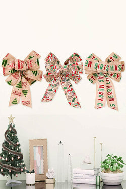 3-Pack Christmas Bow Ornaments - Festive Holiday Decor