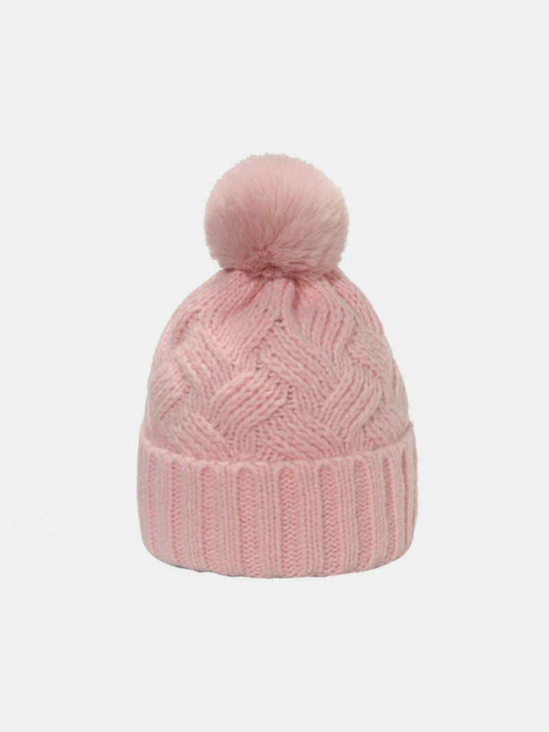 Roll Rim Cable-Knit Hat - Stylish and Warm Accessory