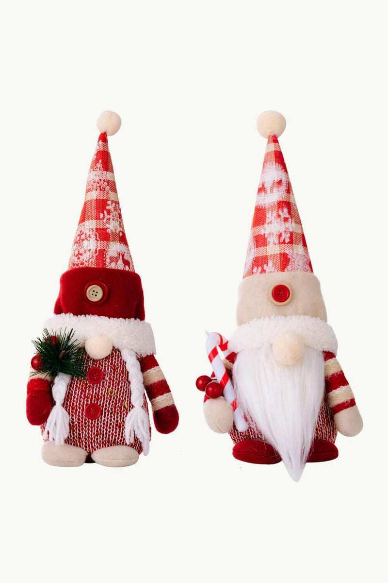 2-Pack Christmas Pointed Hat Gnomes - Festive Holiday Decor