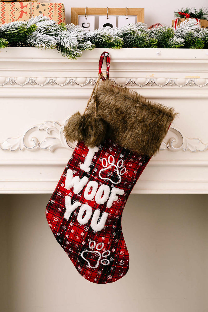 2-Pack Plush Christmas Stockings for a Festive Home