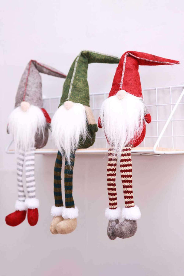 3-Pack Christmas Long Leg Faceless Gnomes - Festive Decor