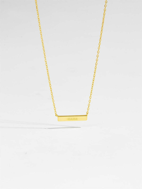 925 Sterling Silver Bar Necklace