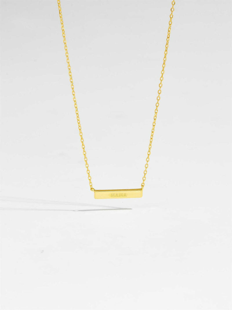 925 Sterling Silver Bar Necklace