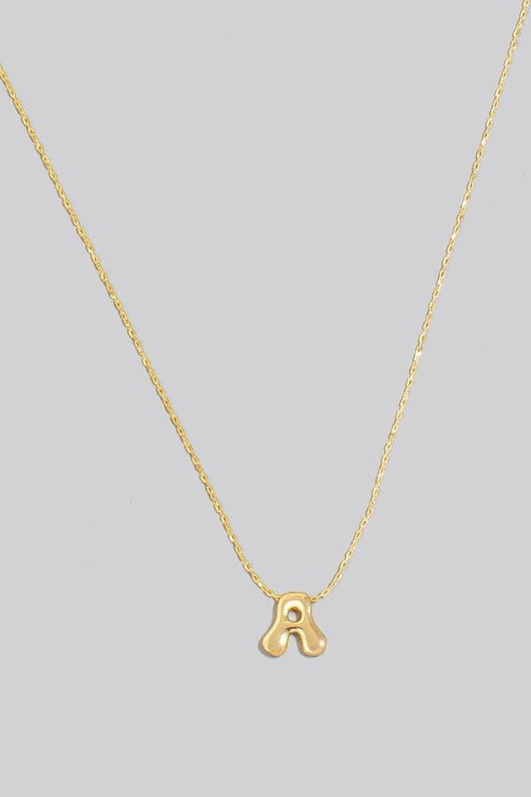 Fame Gold Dipped Bubble Letter Pendant Necklace