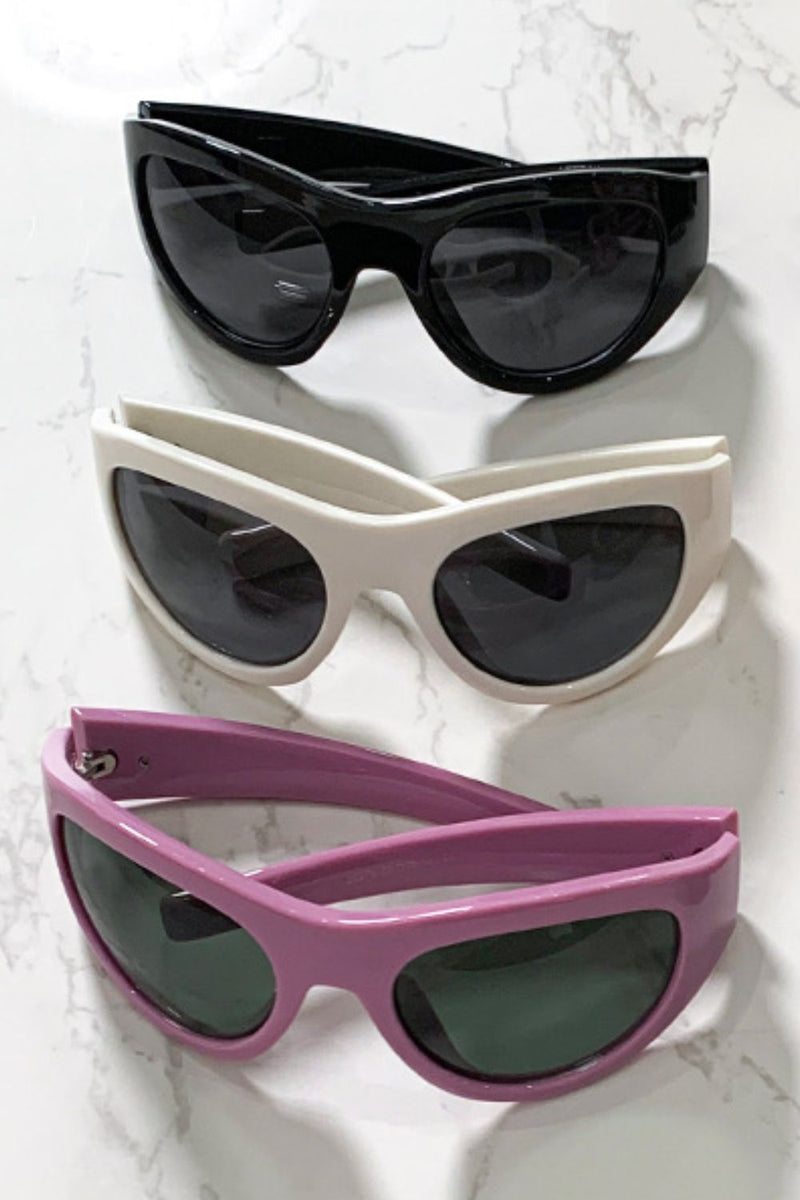 Polycarbonate Frame Cat-Eye Sunglasses