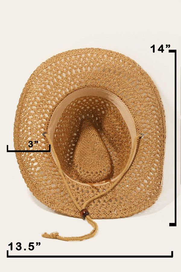 Fame Rope Strap Straw Braided Hat - Stylish Accessory for You