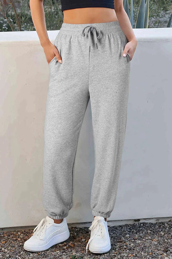 Drawstring Joggers with Pockets - Comfortable & Stylish