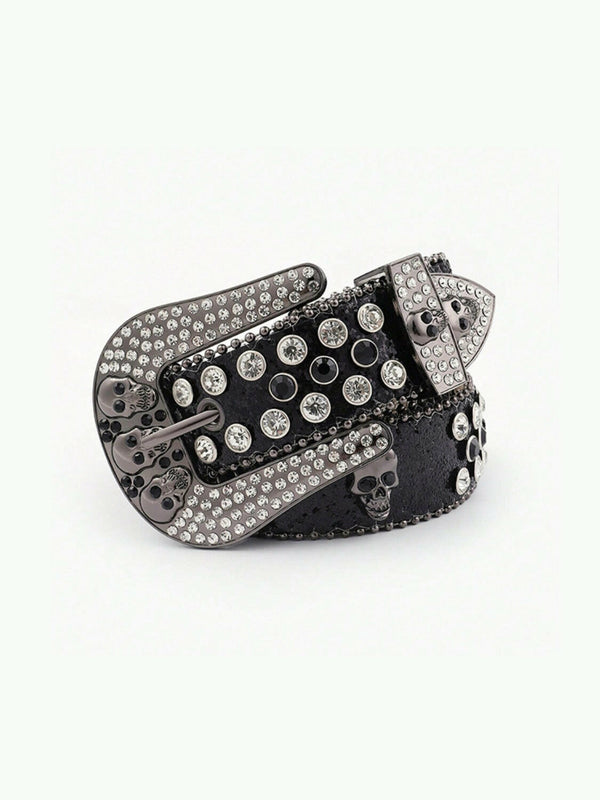 PU Leather Skull Belt - Stylish Accessory for Your Wardrobe