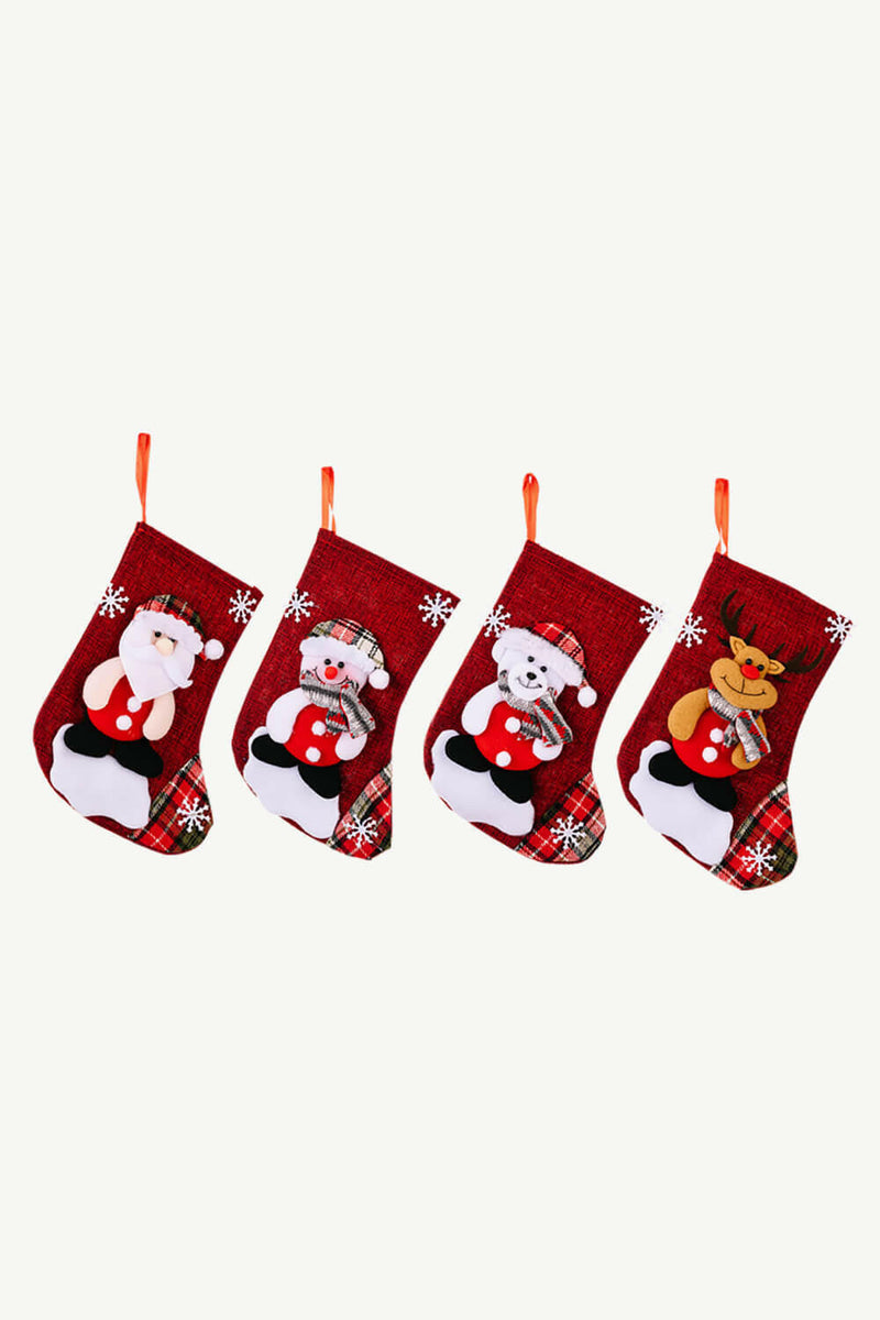 4-Pack Snowflake Christmas Stocking Hanging Widgets - Delightful Décor