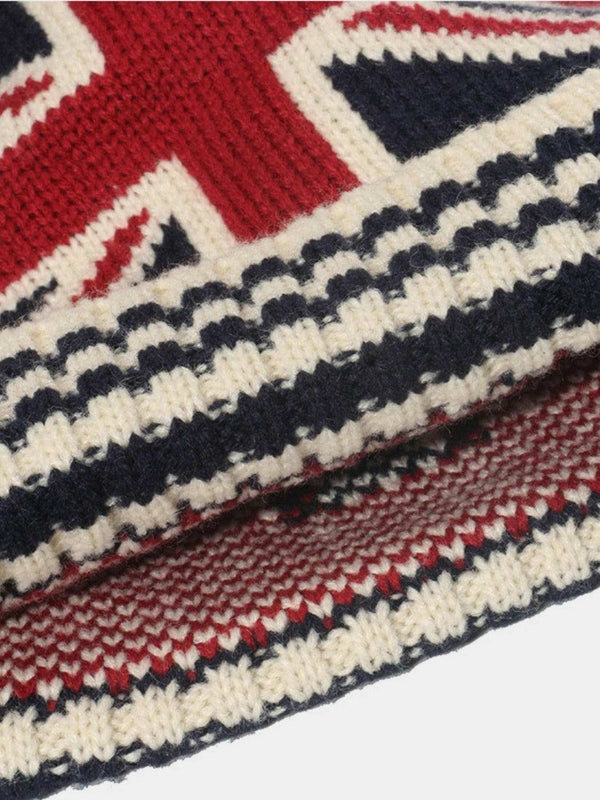 Flag Knit Hat - Roll Rim US Flag Knit Hat for All Seasons