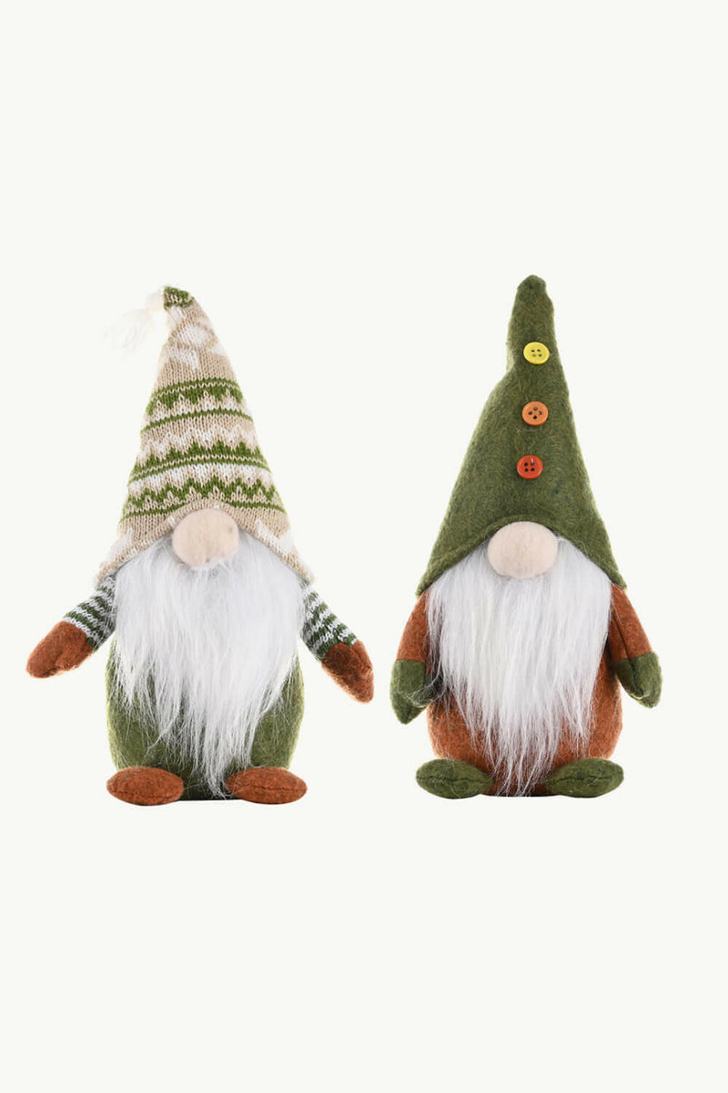 2-Pack Christmas Short Leg Faceless Gnomes - Festive Decor