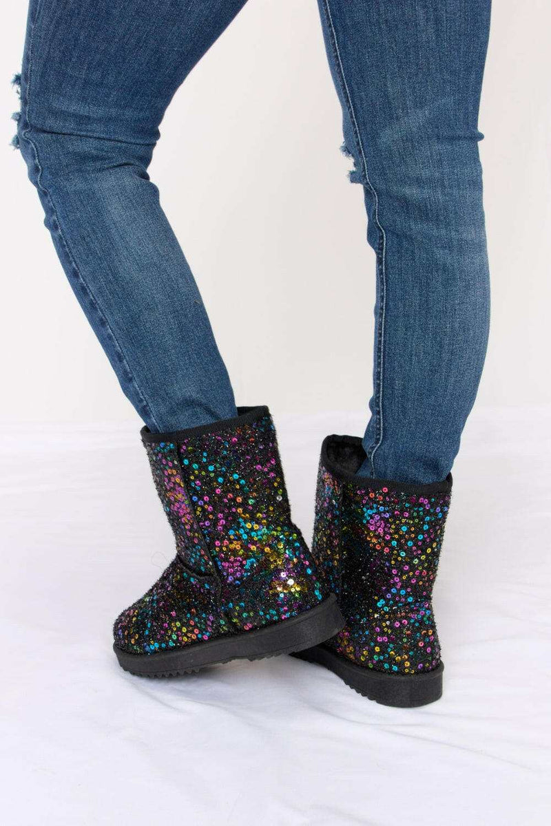 Forever Link Sequin Thermal Flat Boots - Style & Comfort