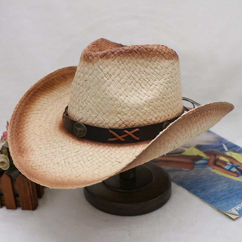 Papyrus Wide Brim Cowboy Hat - Stylish Sun Protection