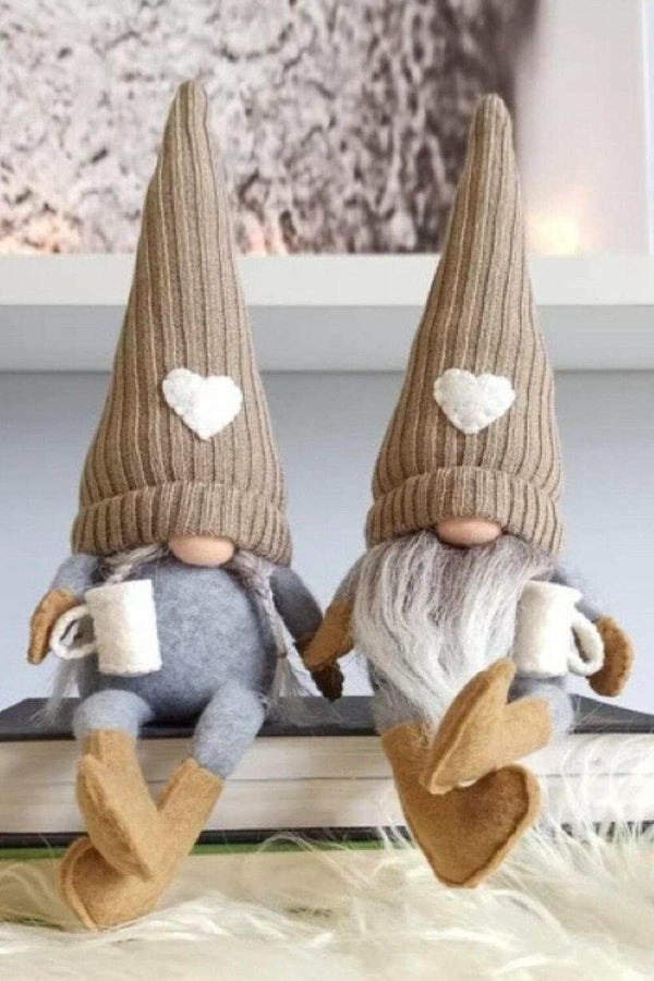 2-Pack Christmas Pointed Hat Faceless Gnomes - Festive Decor