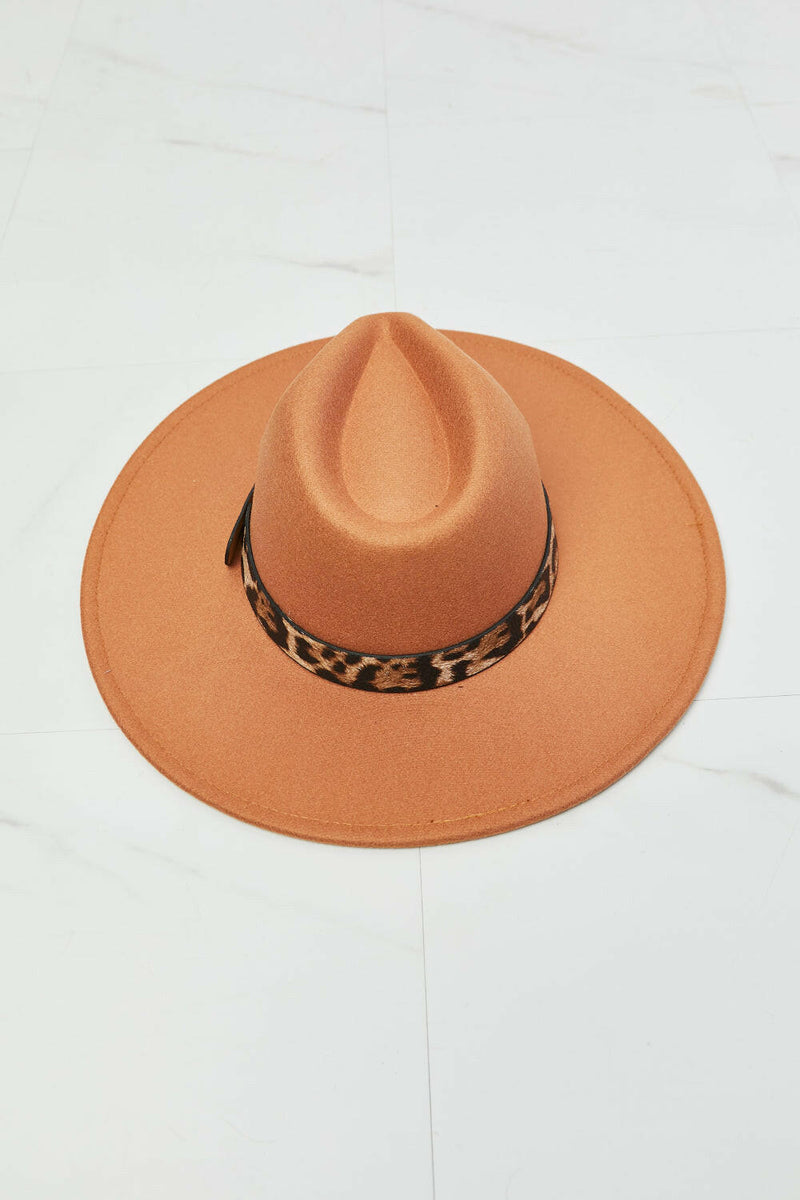 Wild Leopard Detail Fedora Hat - Trendy Fashion Accessory