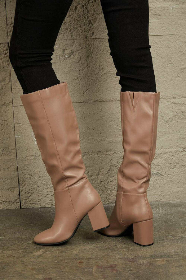 East Lion Corp Block Heel Knee High Boots - Chic & Stylish