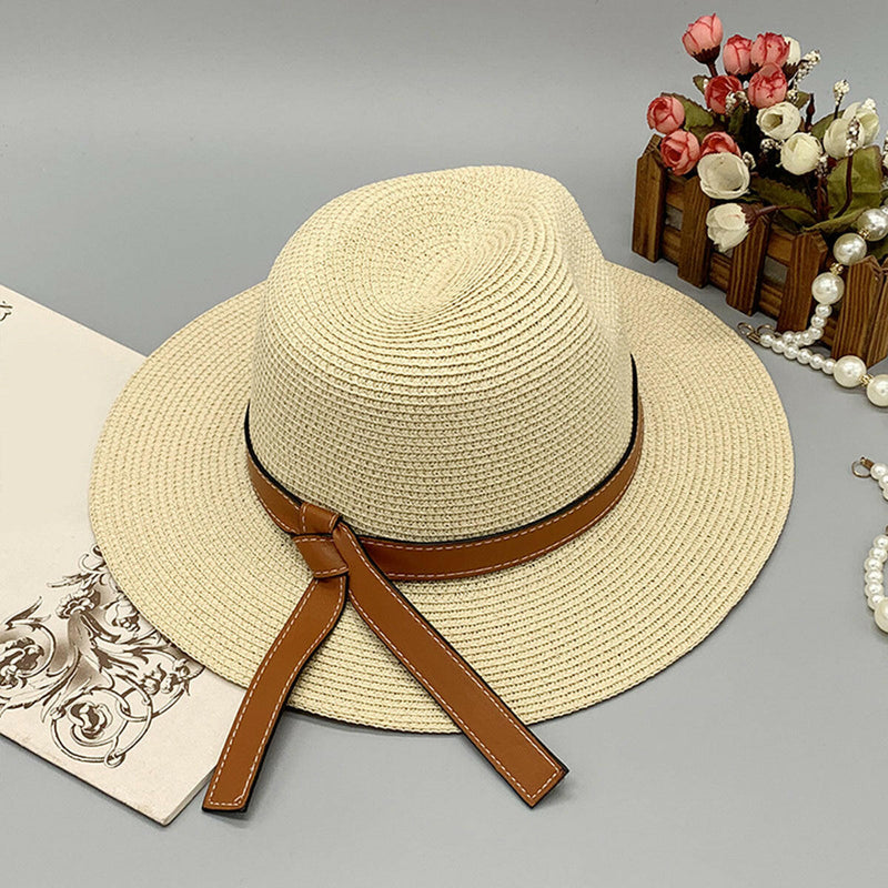 Wide Brim Paper Braided Hat - Stylish & Versatile Accessory