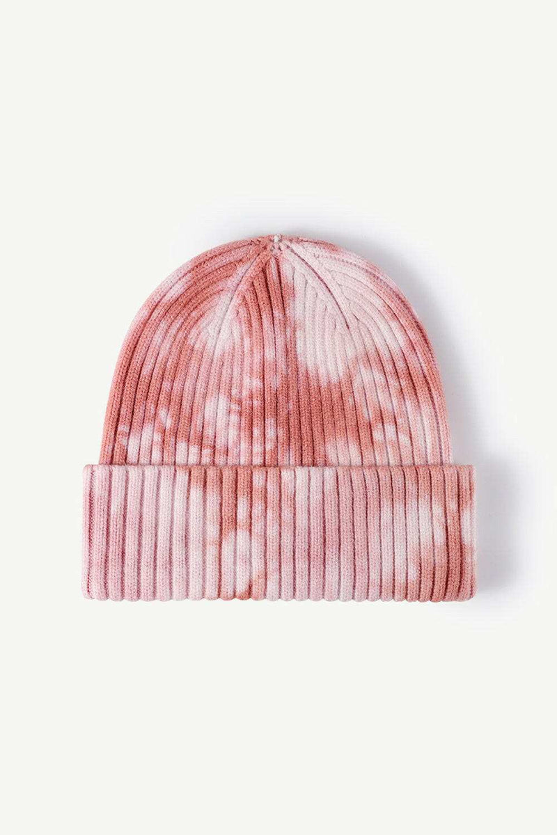 Tie-Dye Ribbed Cuffed Beanie - Trendy Stylish Headwear