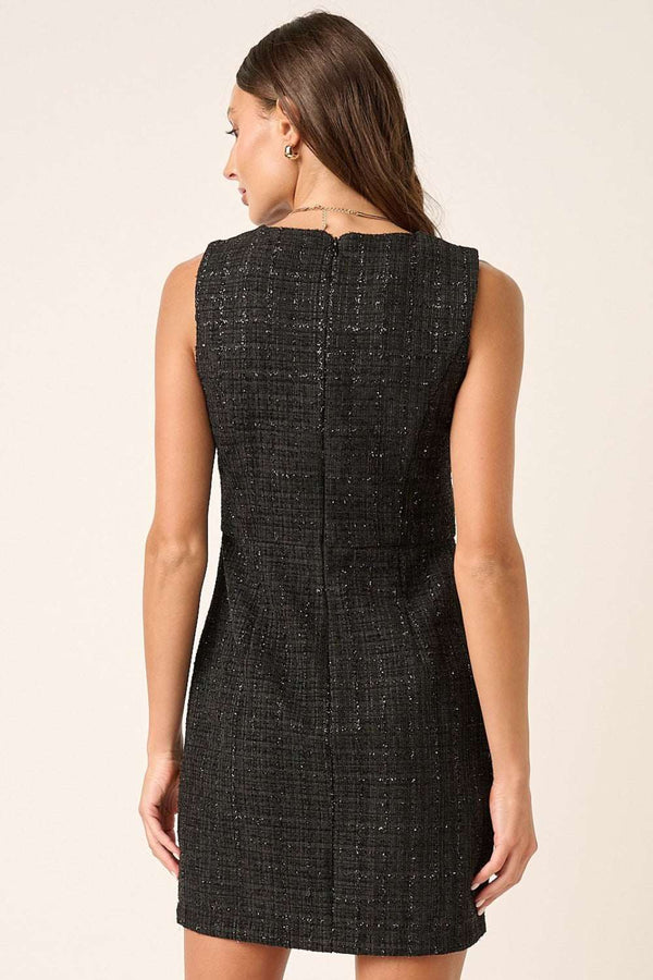 Mittoshop Tweed Sleeveless Mini Dress - Chic Mini-Length Style