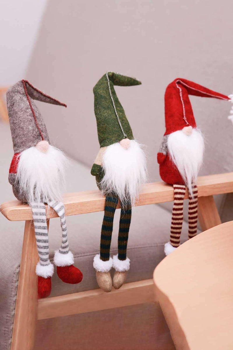 3-Pack Christmas Long Leg Faceless Gnomes - Festive Decor