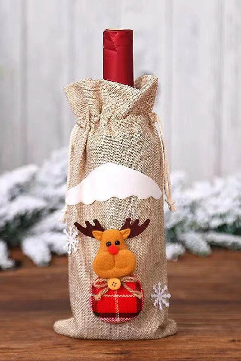 4-Pack Christmas Gnome Bottle Cover - Festive Holiday Decor