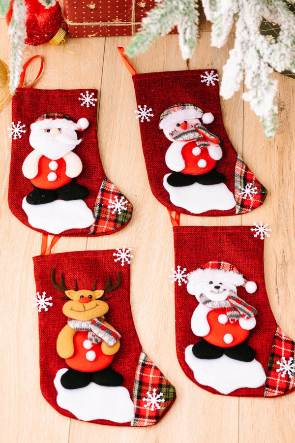 4-Pack Snowflake Christmas Stocking Hanging Widgets - Delightful Décor